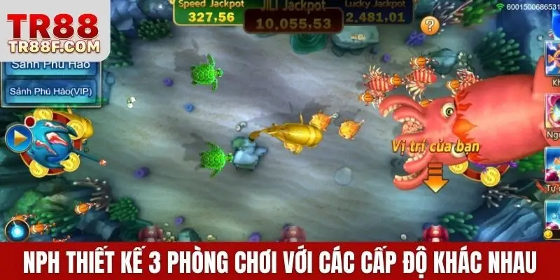 NPH thiết kế 3 phòng chơi với các cấp độ khác nhau